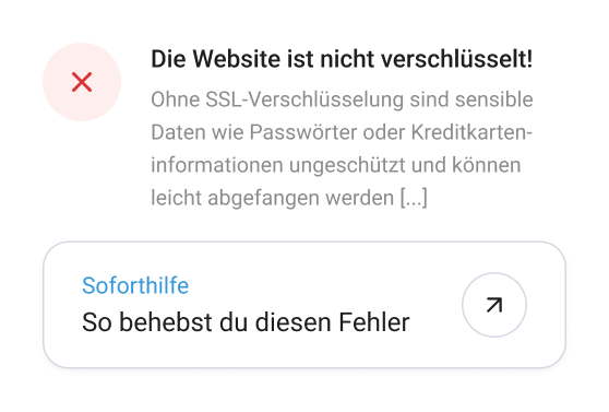 Screenshot des finalcheckups: SSL-Verschlüsselung